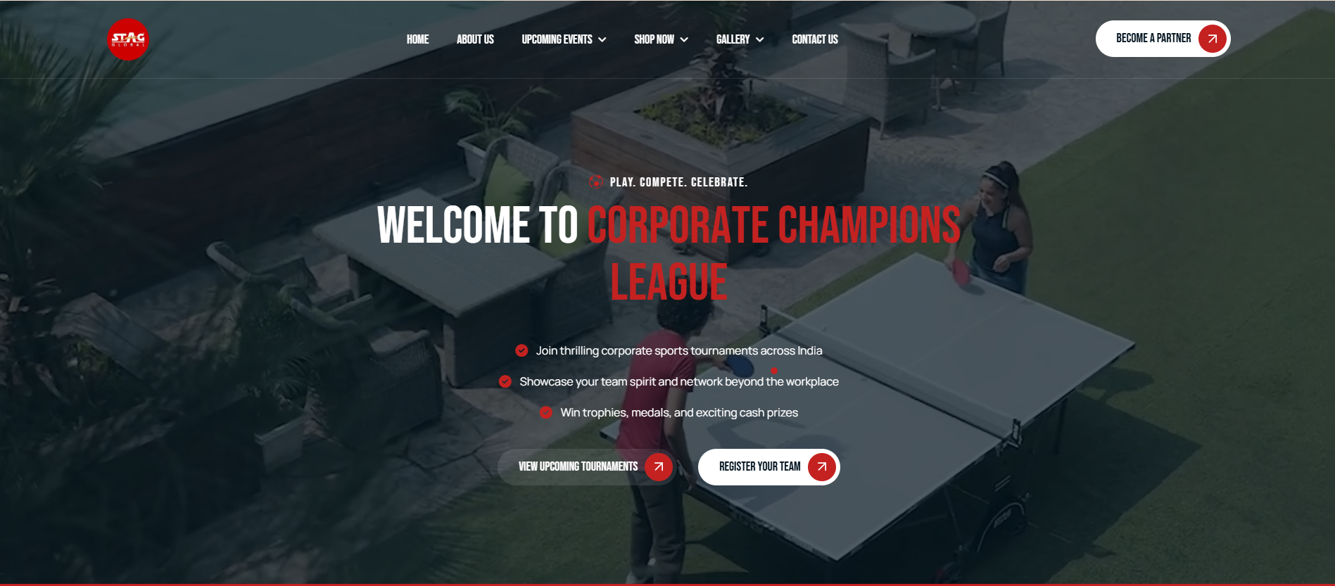 Champions League – Sports Tournament & Event Management Website